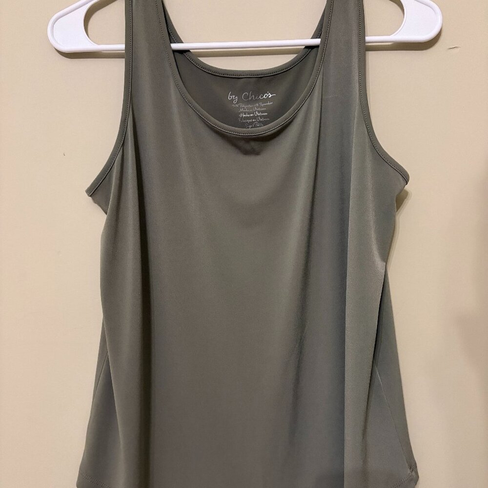 Chico's flowy green tank top